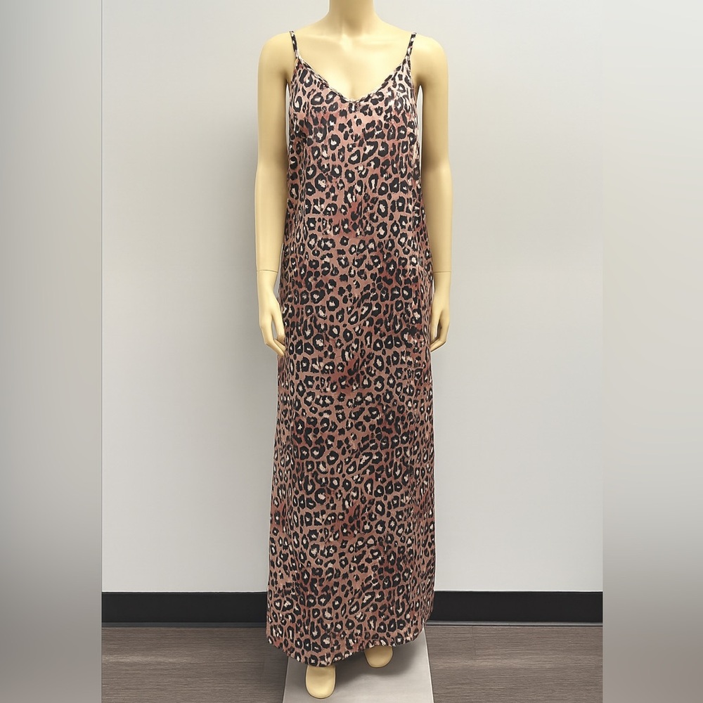 G.I.L.I Leopard Print Slip Dress